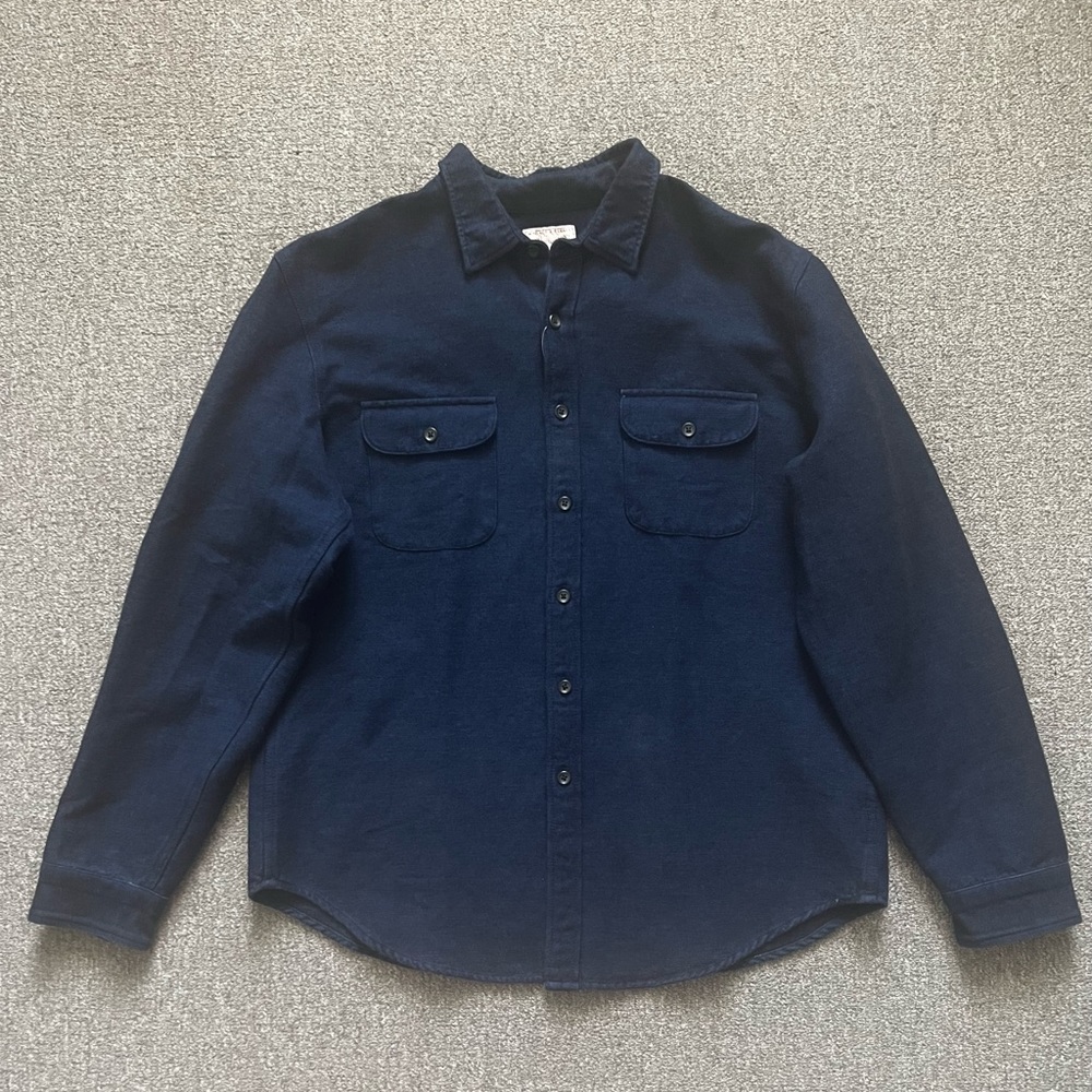 BRAND NEW! J.CREW Wallace and Barnes 100% Cotton Button Down Shirt Navy Size XL